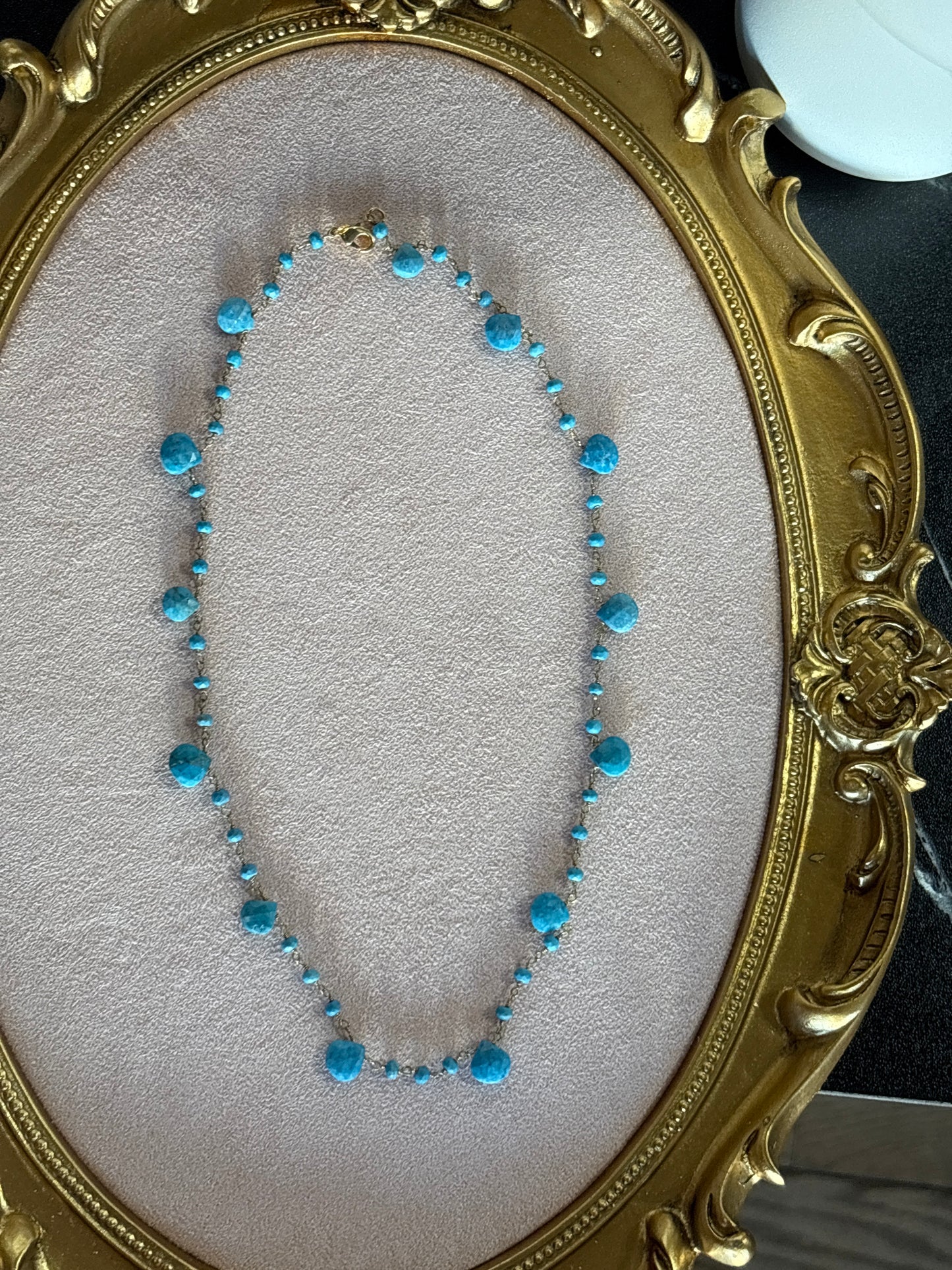 Parisienne Turquoise Beaded Necklace