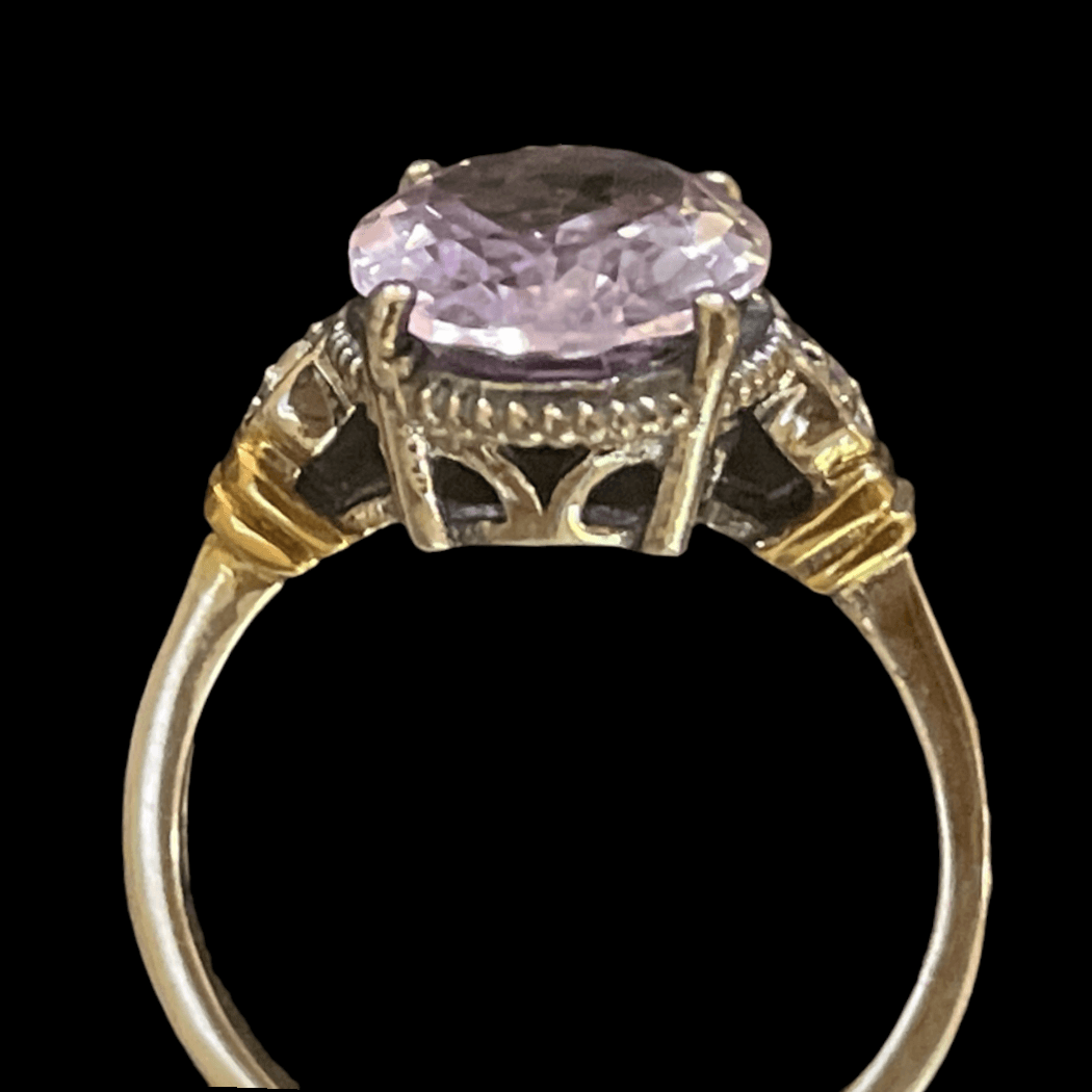 Stunning Sterling Silver Pink Amethyst Ring - Size 8 - SAUVAGE ZSA™