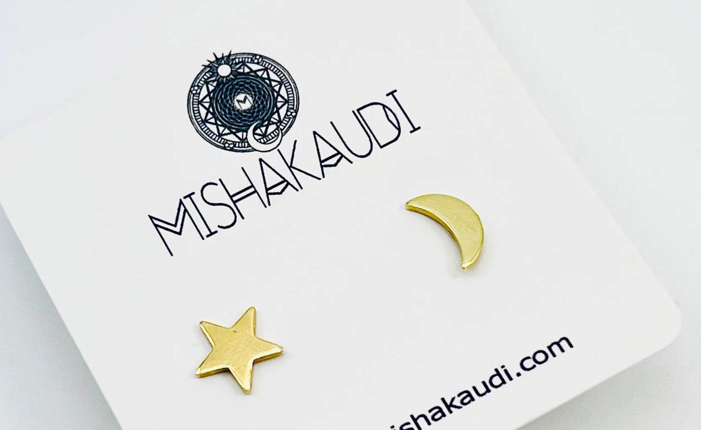 Star and Moon Stud Earrings - SAUVAGE ZSA™