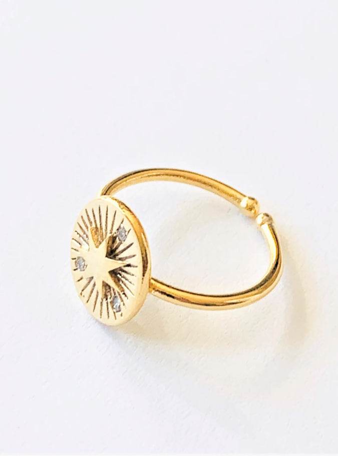 Gold Starburst Quartz Ring - SAUVAGE ZSA™