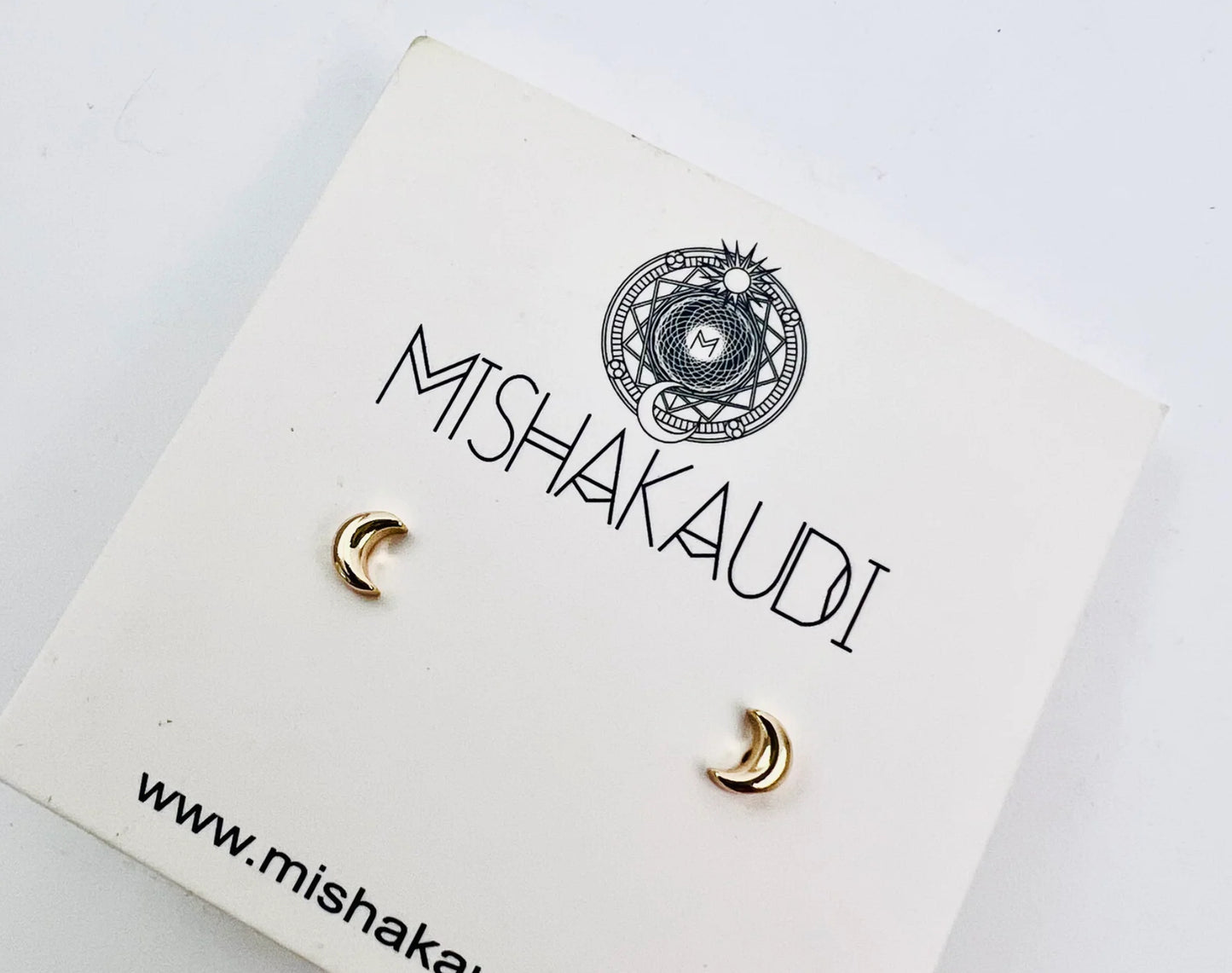 Mini Moon Stud Earrings
