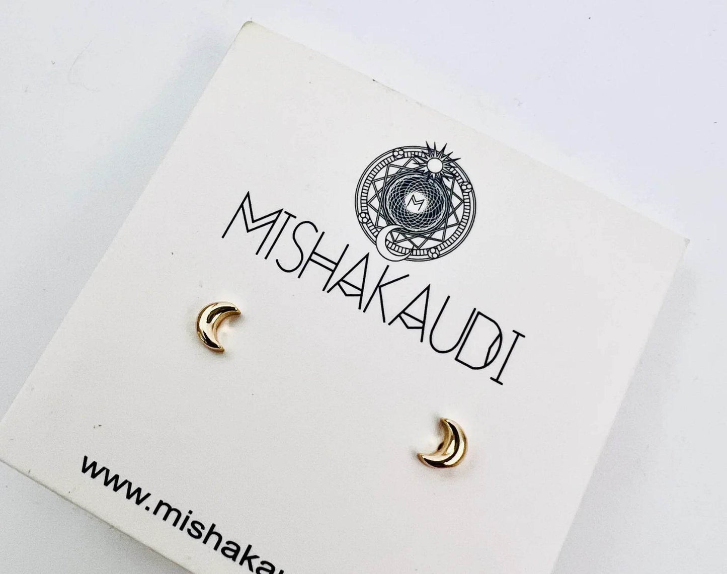 Mini Moon Stud Earrings - SAUVAGE ZSA™