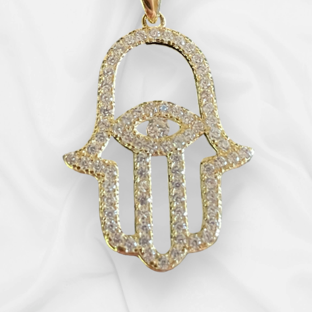 Hamsa Crystal Necklace