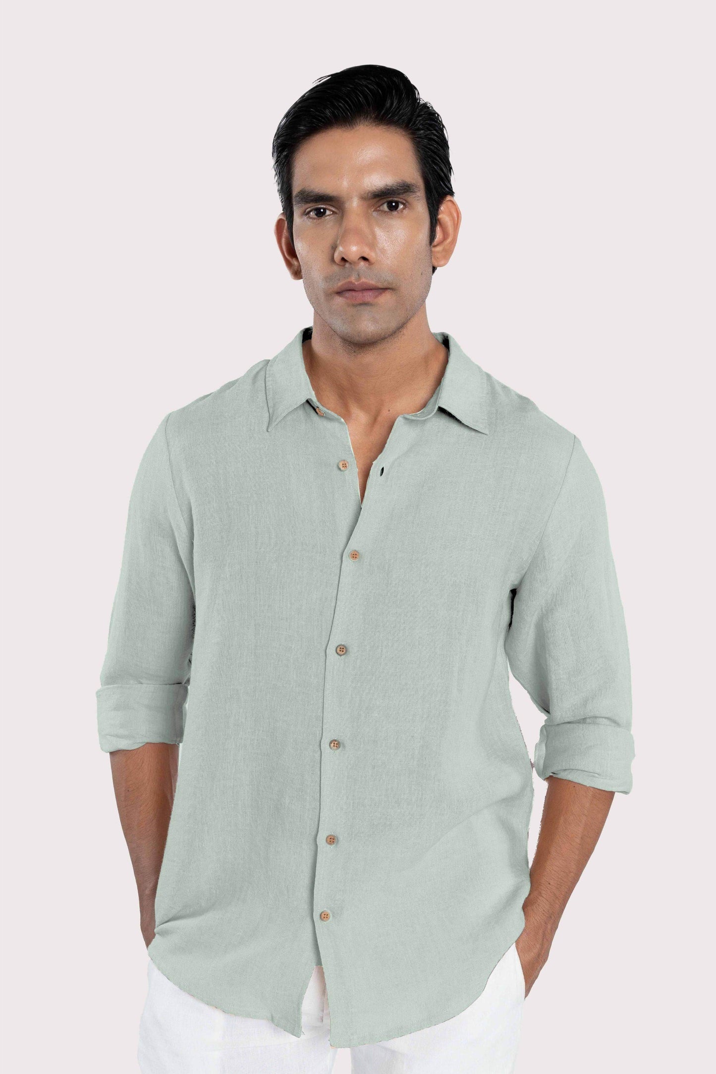 Linen Collared Shirt - SAUVAGE ZSA™