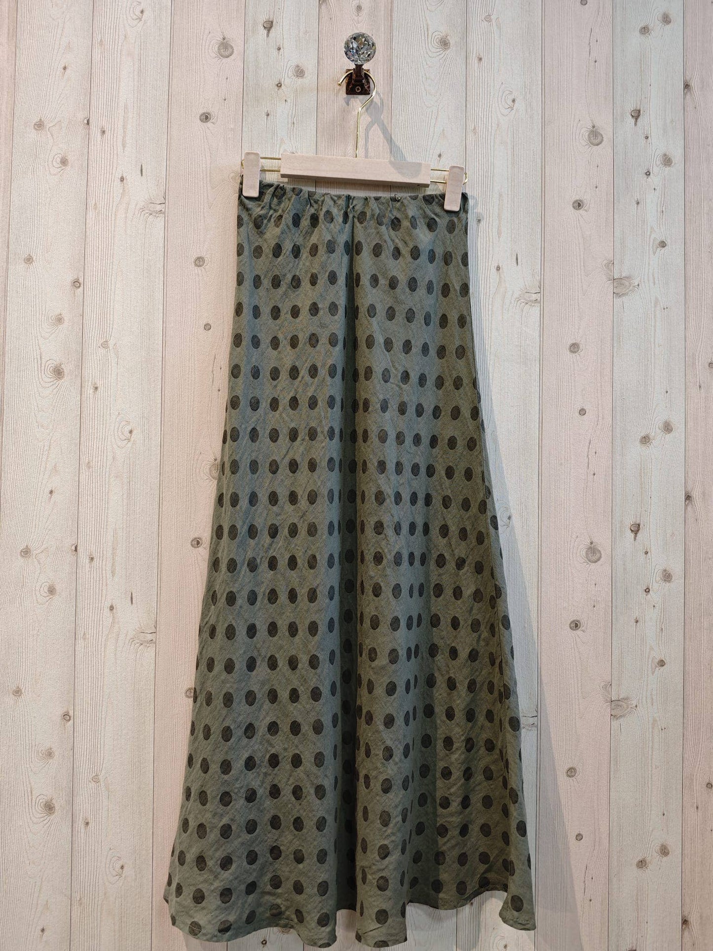 Italian Linen Polka Dot Skirt