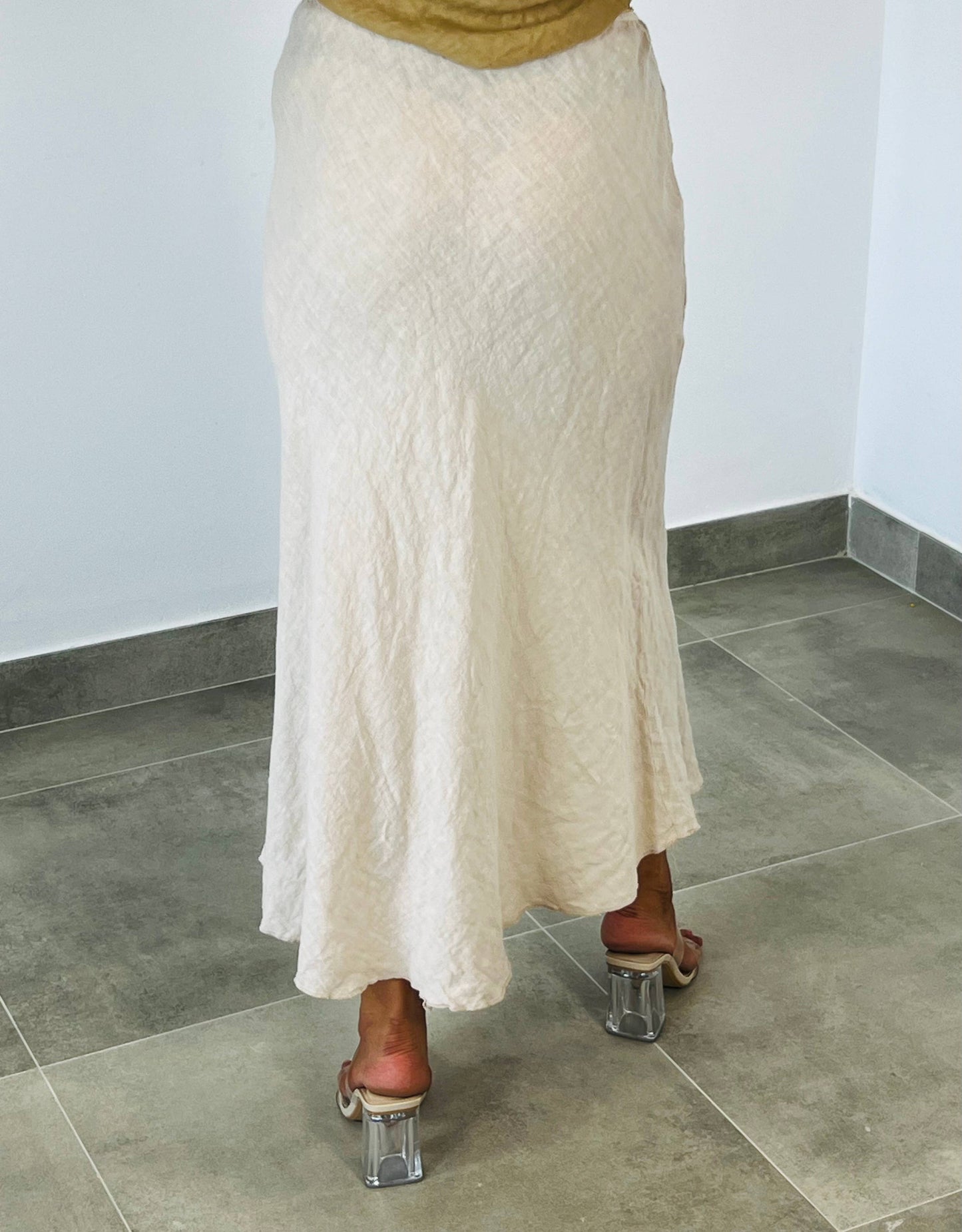Travel Ready Italian Linen Skirt