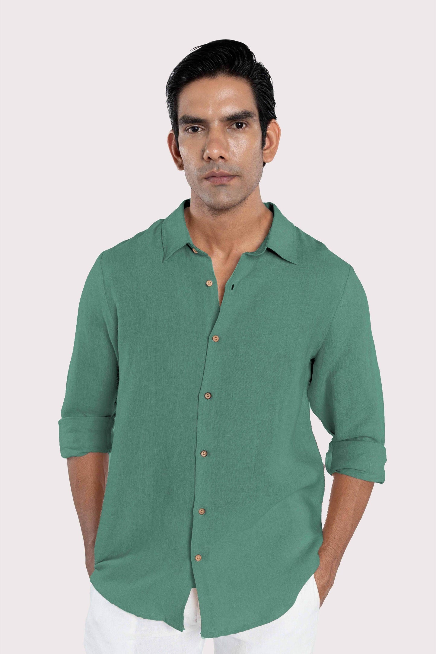 Linen Collared Shirt - SAUVAGE ZSA™