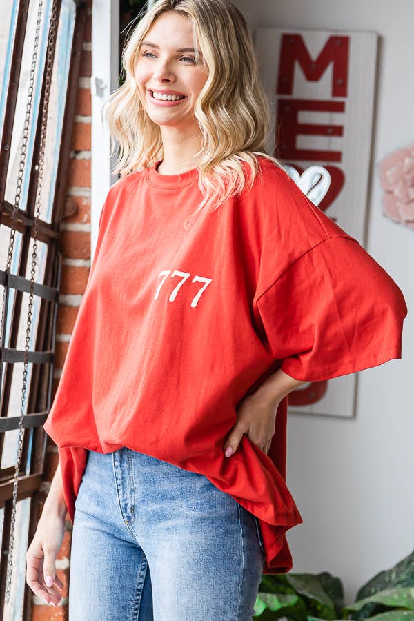 777 Lucky! Oversized Graphic Tee