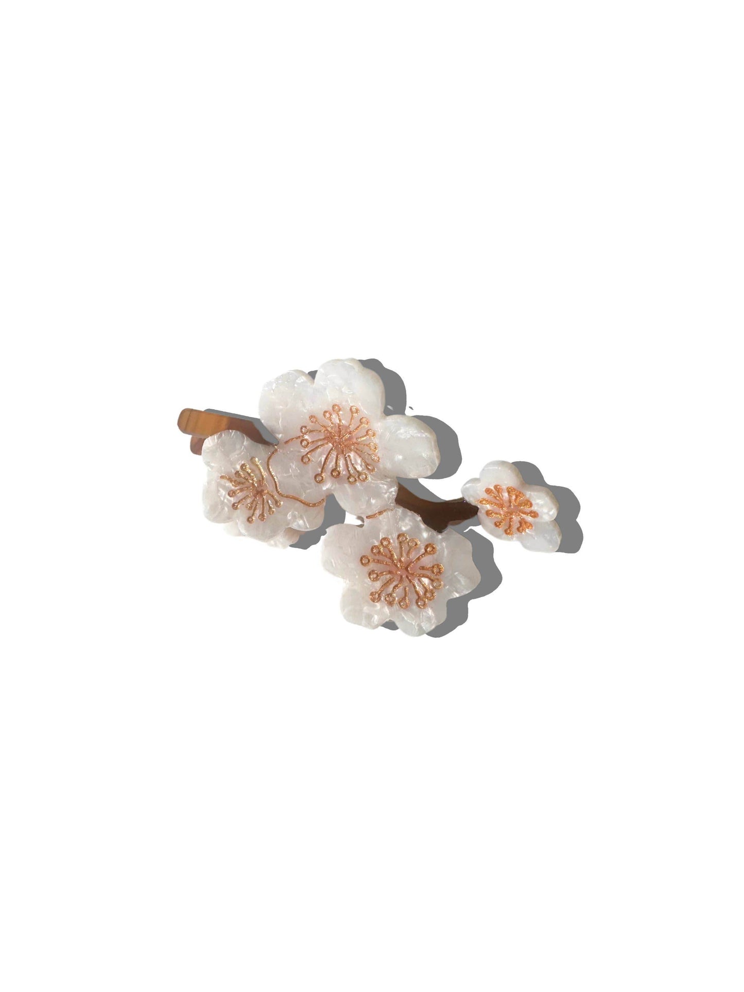 Hand-painted Cherry Blossoms Flower Claw Hair Clip | Eco - SAUVAGE ZSA™