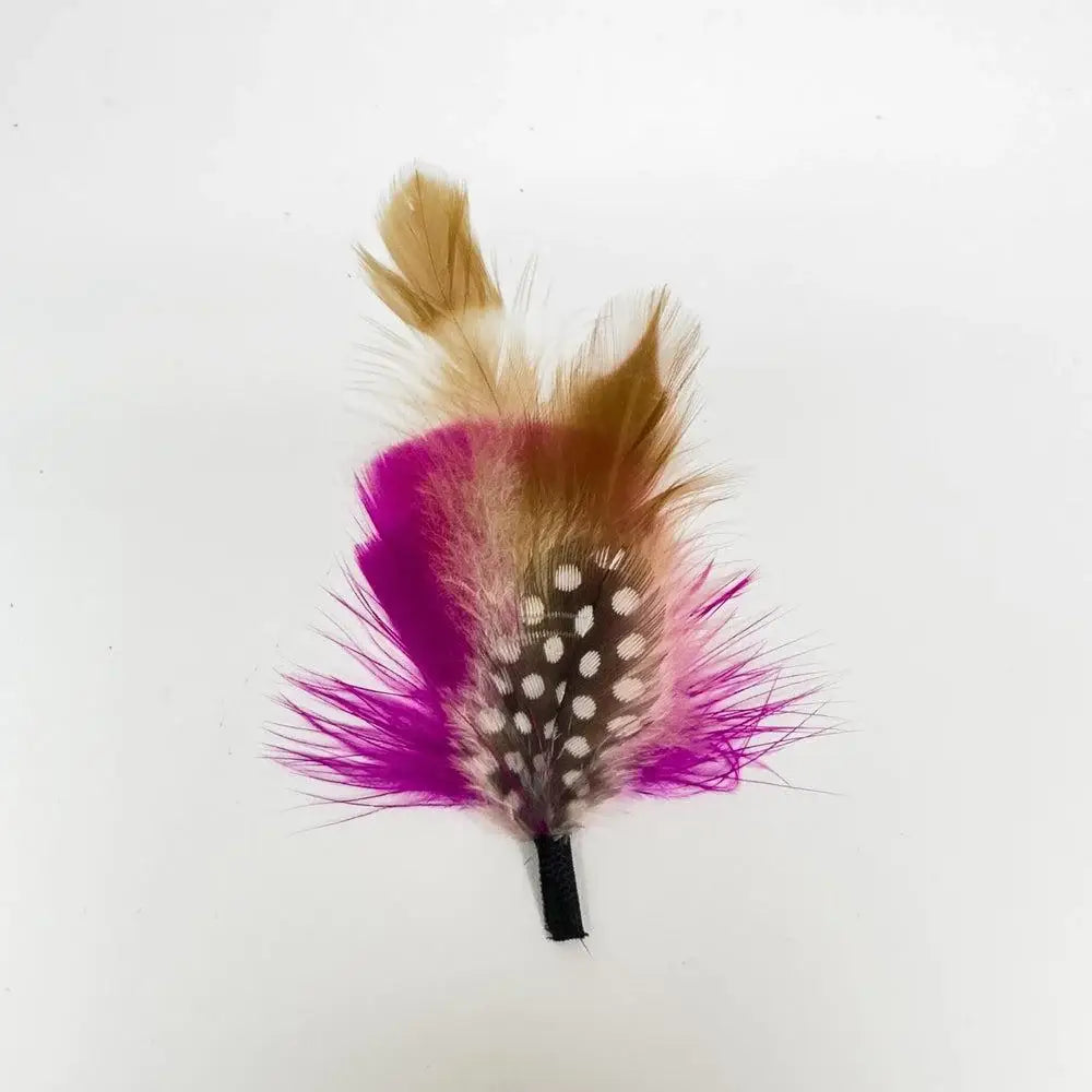 Feather Hat Accent - Style Tink Polka Dot and Pink Feathers