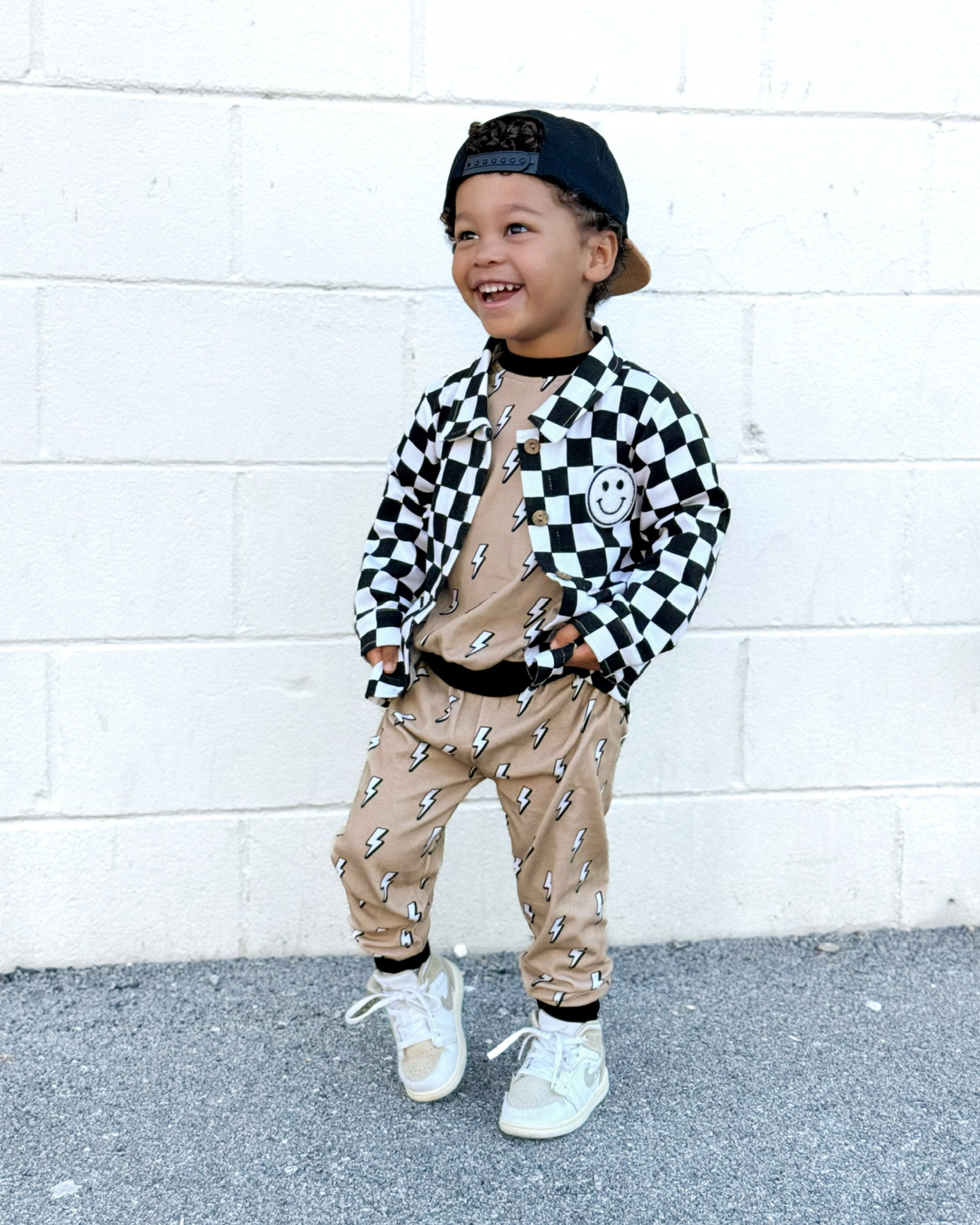 Kids Jogger Set with Lightning Bolts