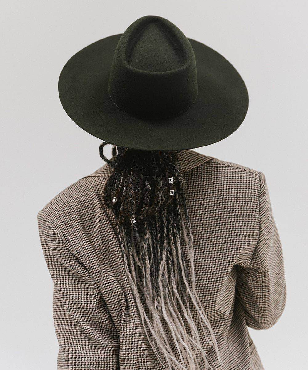 Wide Brim Triangle Crown Felt Hat - SAUVAGE ZSA™