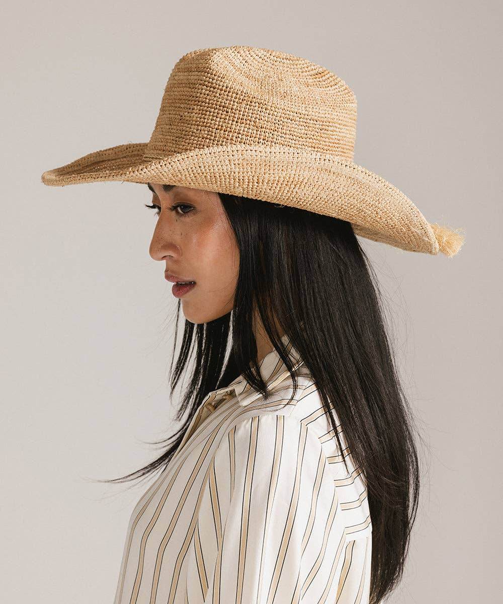 Packable Straw Cowboy Hat - SAUVAGE ZSA™