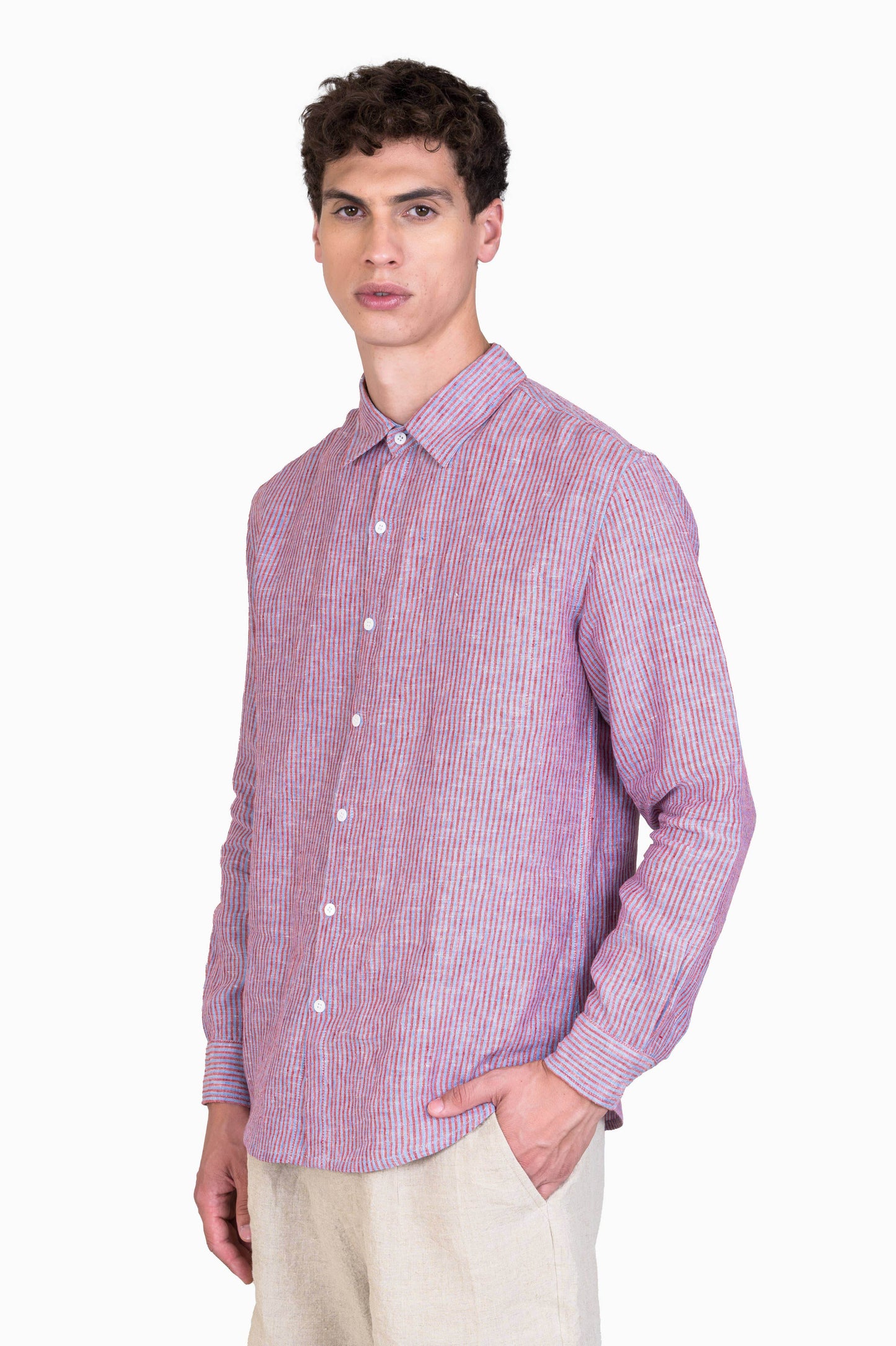 Striped Linen Shirt - SAUVAGE ZSA™