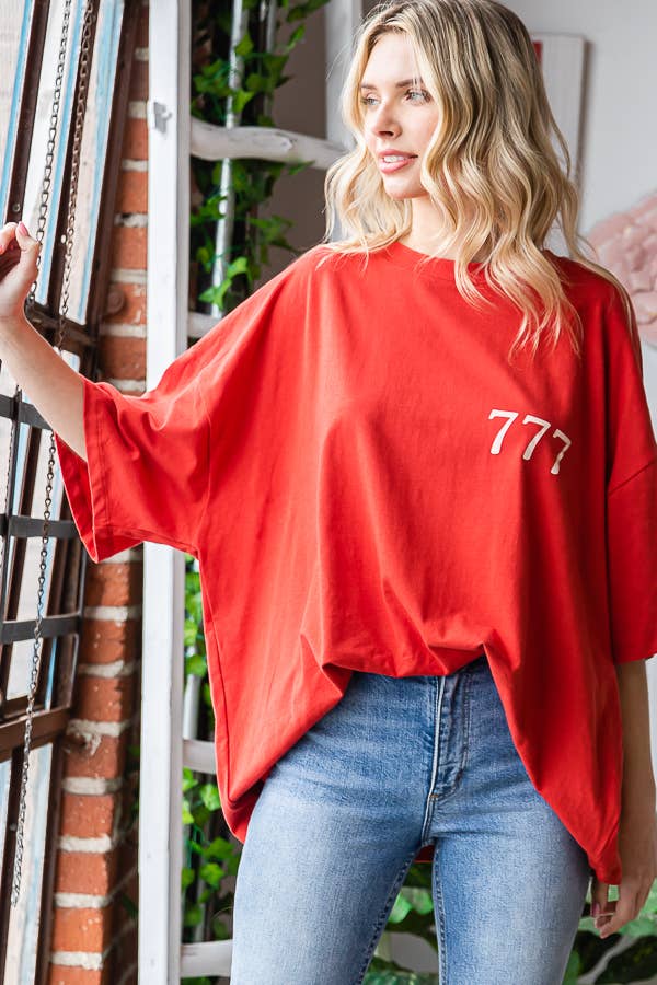 777 Lucky! Oversized Graphic Tee