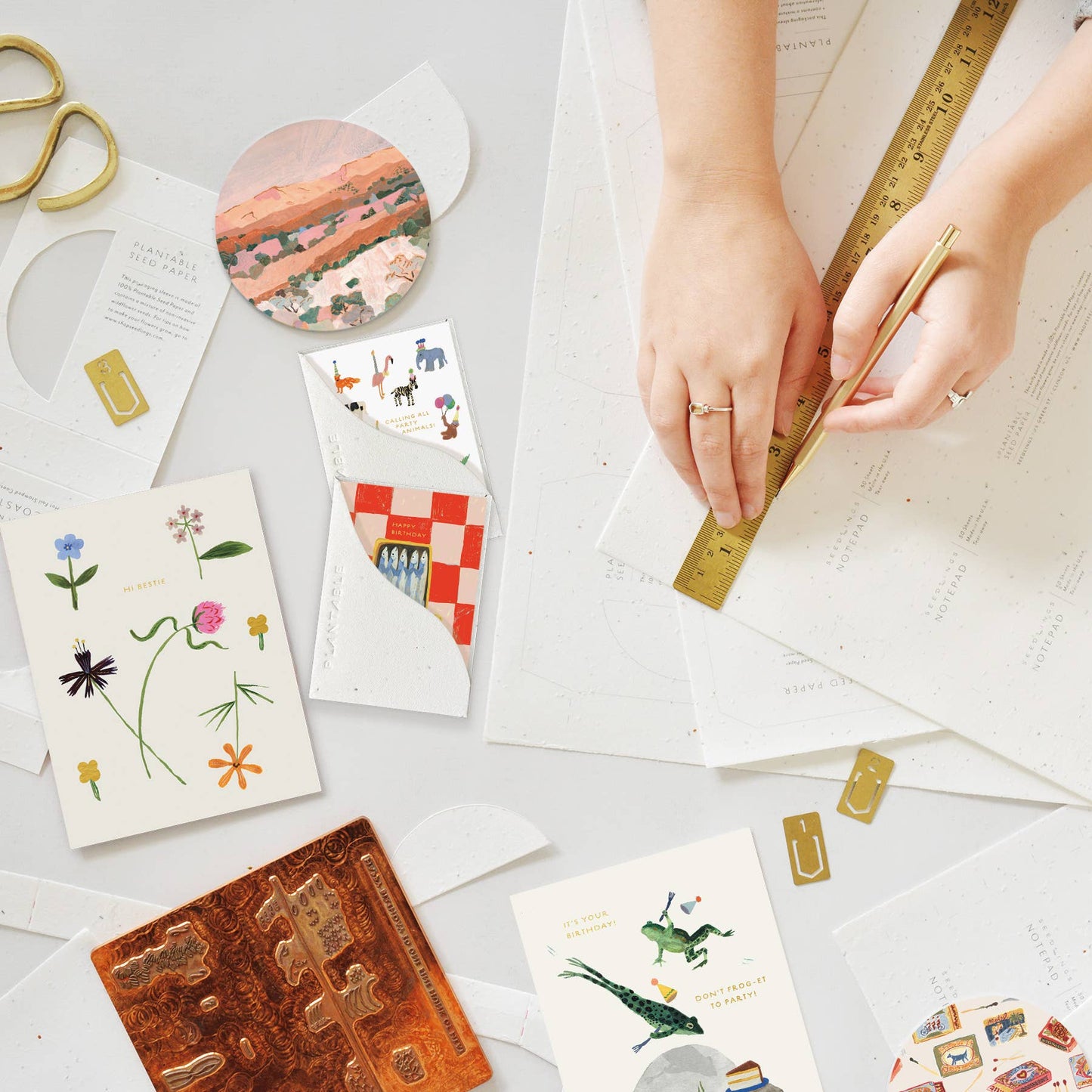 Plantable Birthday Mini Greeting Card - Sardines