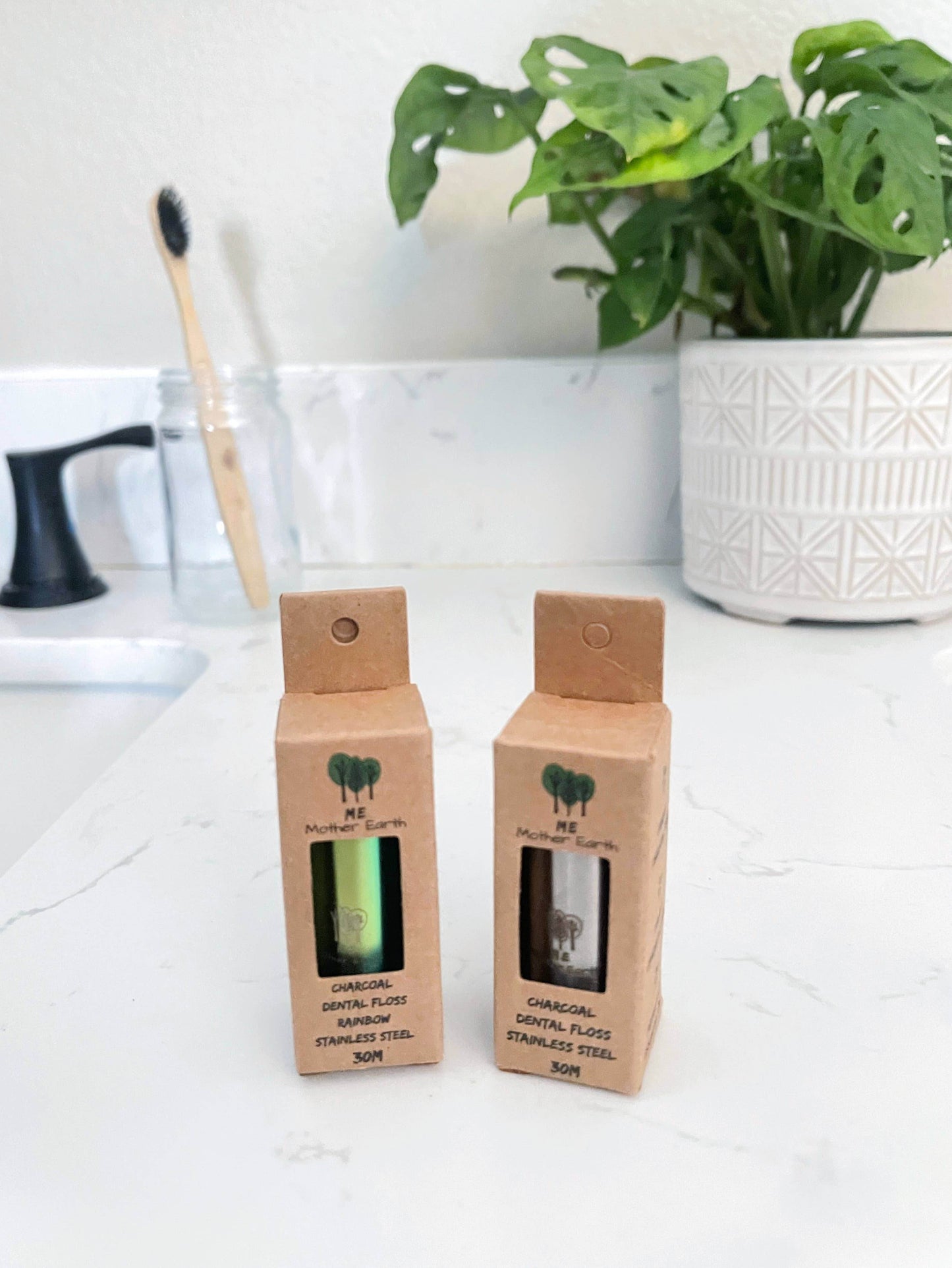 Vegan Biodegradable Charcoal Dental Floss - Stainless Steel - SAUVAGE ZSA™