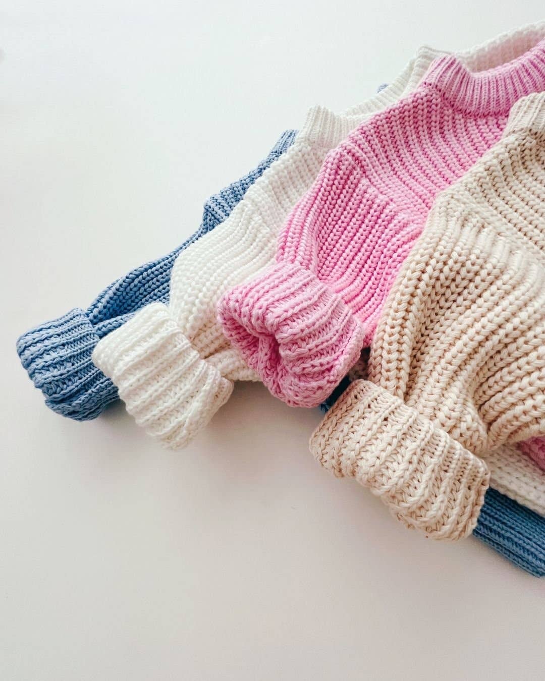 Chunky 100% Cotton Knit Kids Sweater