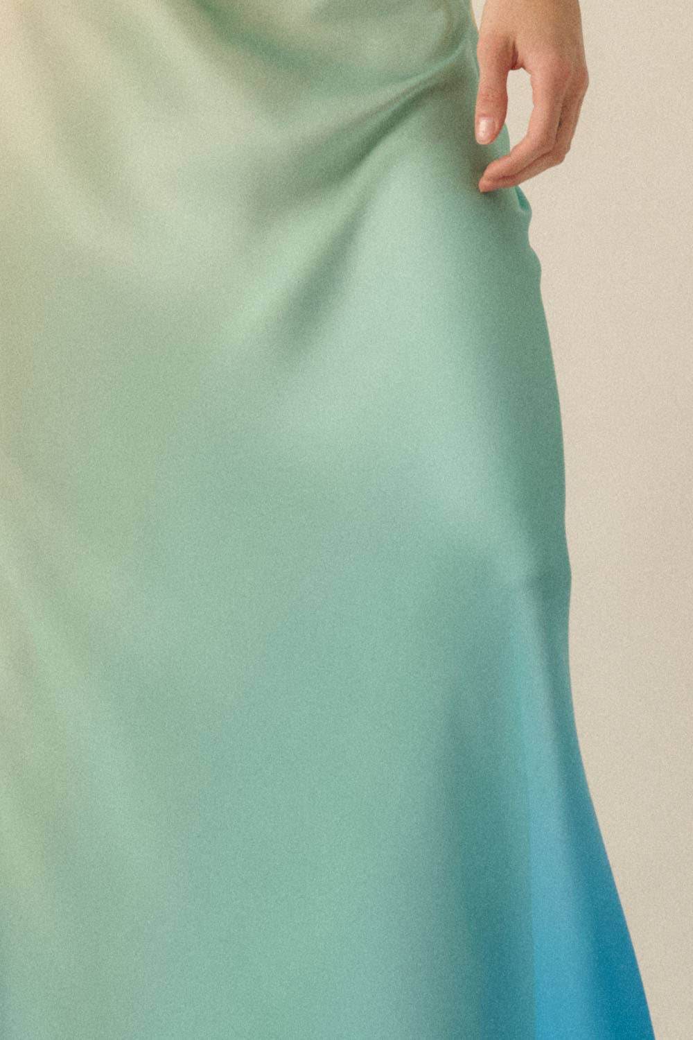 High-Waist Ombre Woven Maxi Skirt - SAUVAGE ZSA™