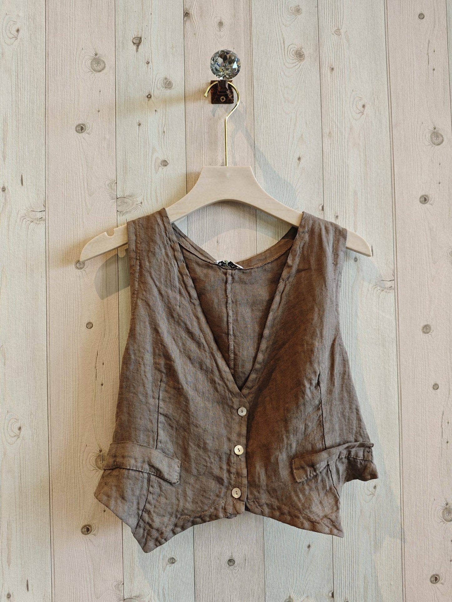 Comfortable Italian Linen Vest