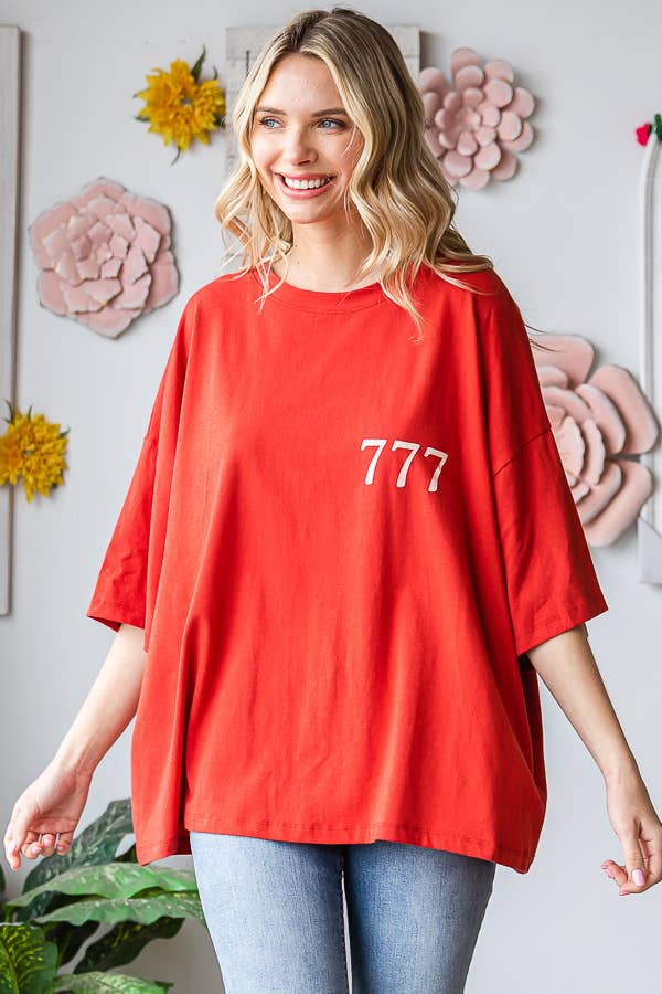 777 Lucky! Oversized Graphic Tee