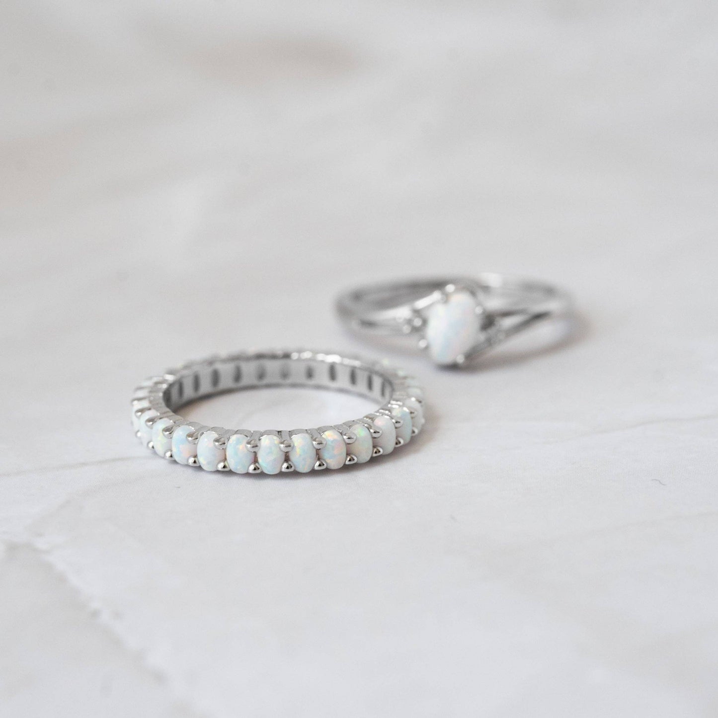Opal Gold Eternity Ring