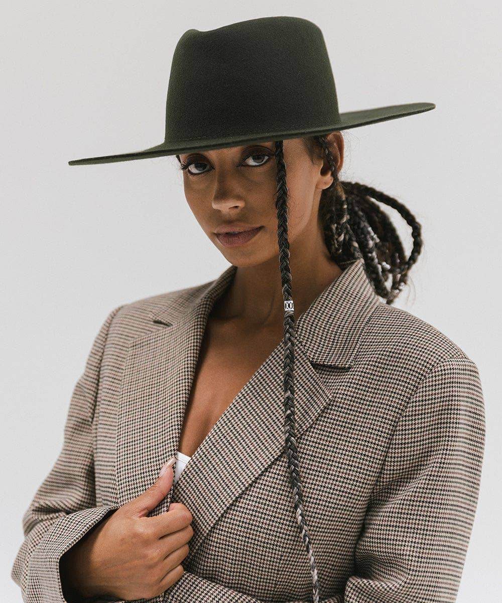 Wide Brim Triangle Crown Felt Hat - SAUVAGE ZSA™