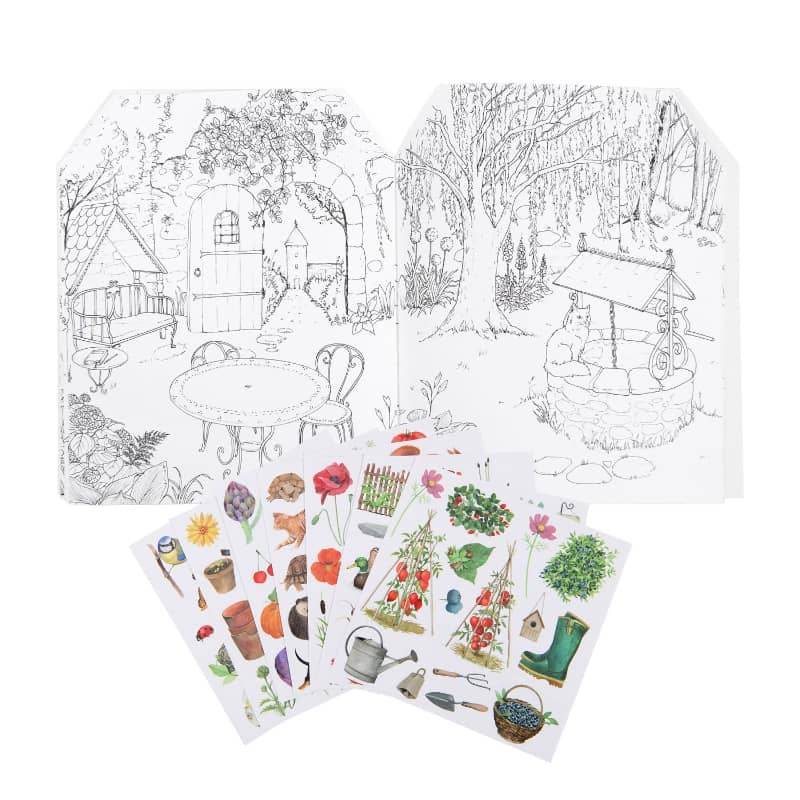 Garden Theme Coloring Book & Stickers - SAUVAGE ZSA™