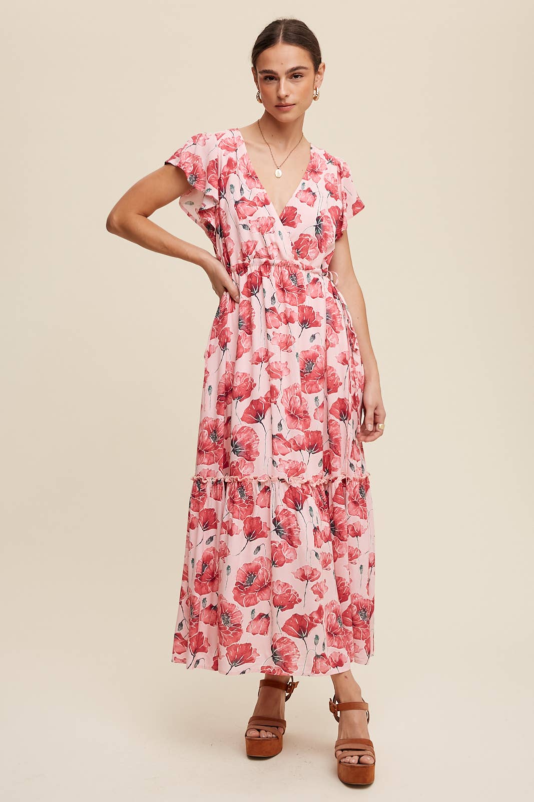 Poppy Floral Tiered Maxi Dress