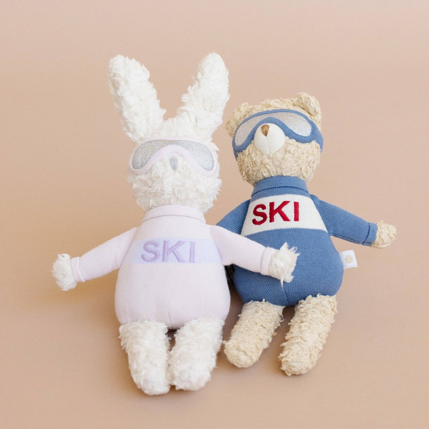 Organic Cotton Ski  Bunny Stuffed Animal