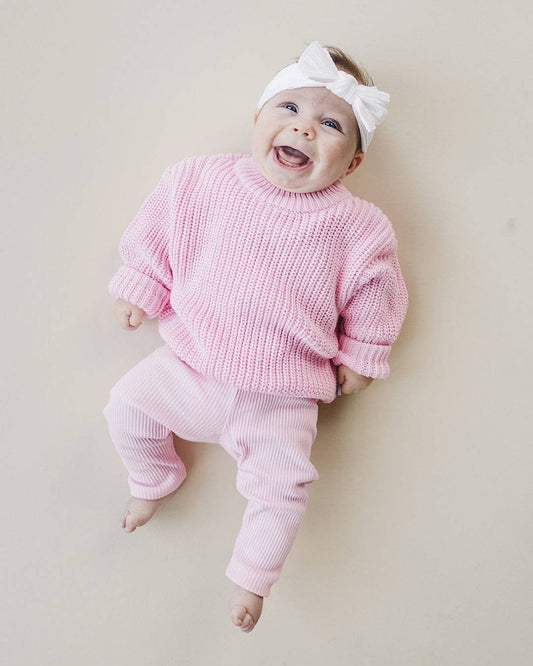 Chunky 100% Cotton Knit Kids Sweater