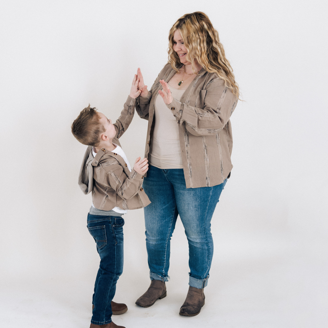 Hooded Embroidered Shirts - Adult - Mama and Me Matching