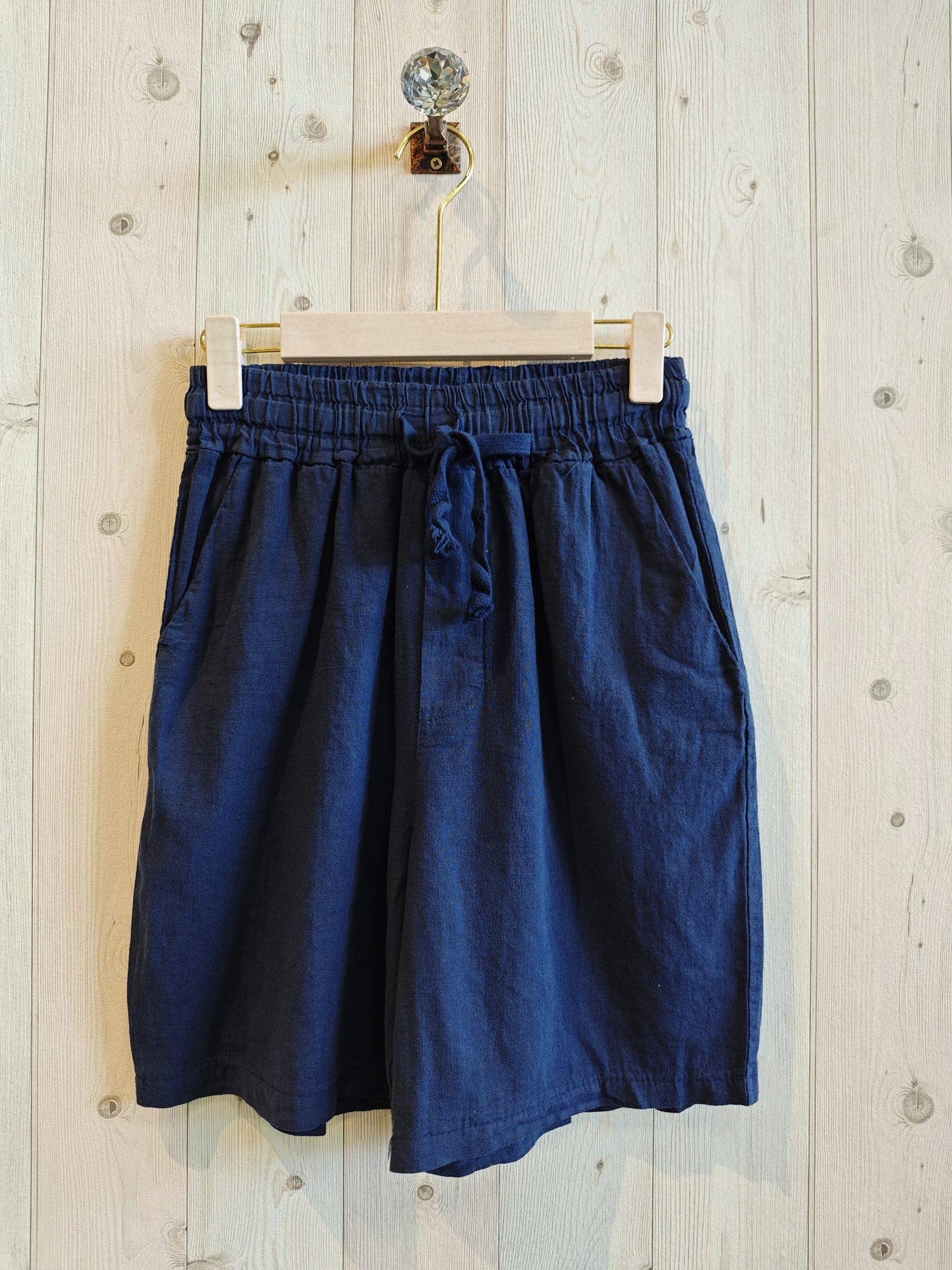 Italian Linen Drawstring Bermuda Shorts