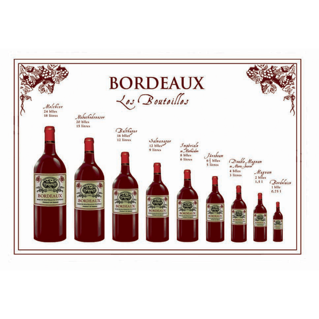 Bordeaux and Burgundy Bottles Tea Towels, made in France - SAUVAGE ZSA™