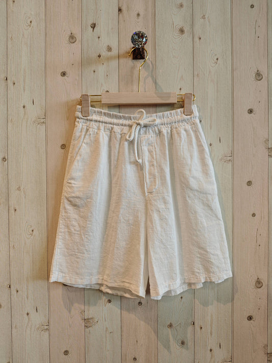 Italian Linen Drawstring Bermuda Shorts