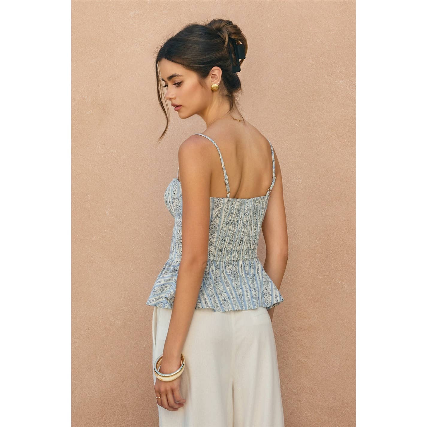 Brume et Fleur Ruffled Croset Top