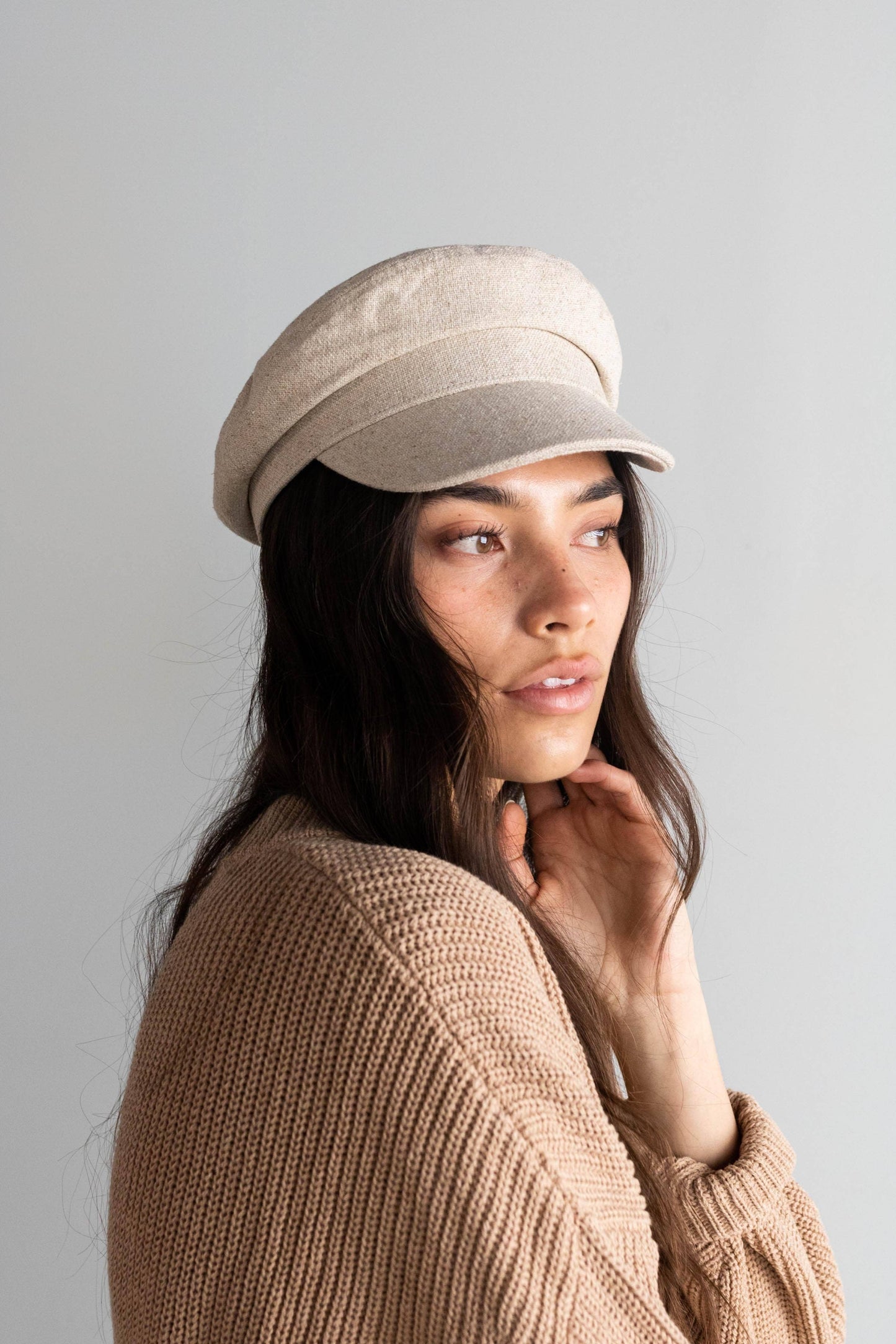 Linen Newsboy Cap by GiGi Pip