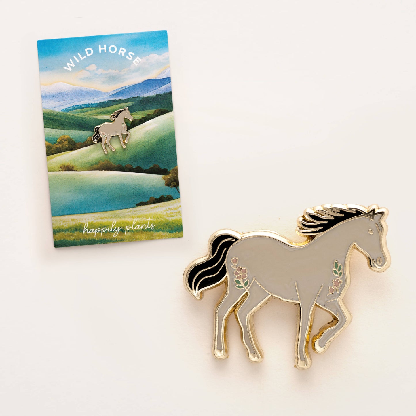 Horse Lapel & Hat Pin - Wild Horse & Equestrian Animal Gift
