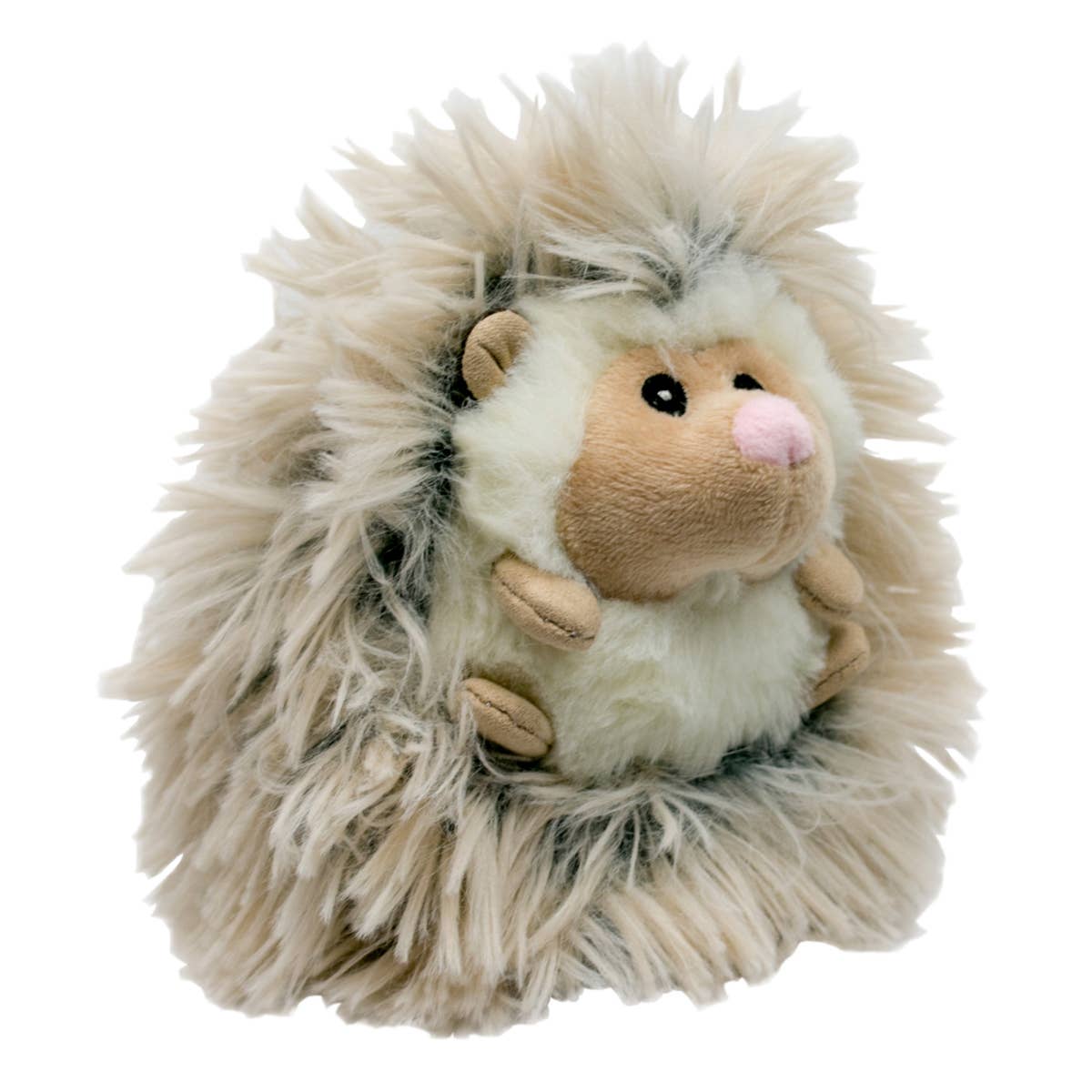 Real Feel Fluffy Baby Hedgehog with Squeaker Dog Toy