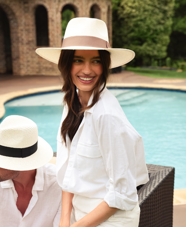 Straw Outback Wide Brim Sun Hat - Lennox Fedora
