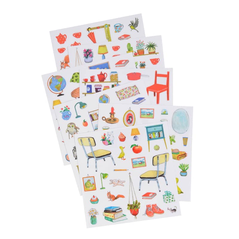 Coloring Book & Assorted Stickers - Big Happy Family