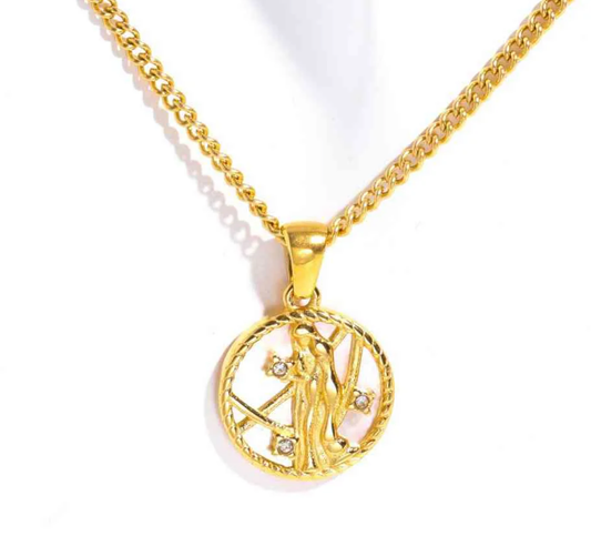 Virgo Astrological Zodiac Necklace - Birthday Gift - Mother of Pearl Collection