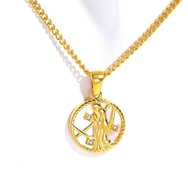 Virgo Astrological Zodiac Necklace - Birthday Gift - Mother of Pearl Collection