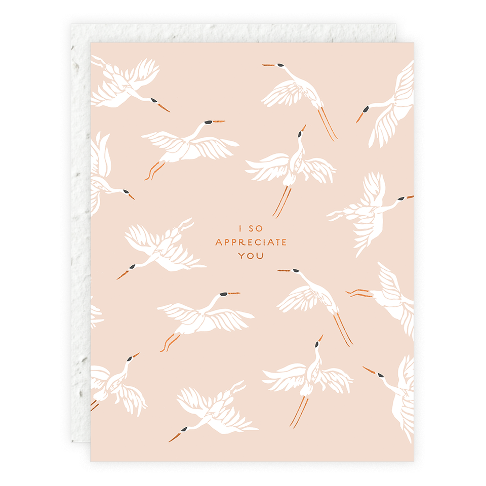 Cranes - Thank You Greeting Card
