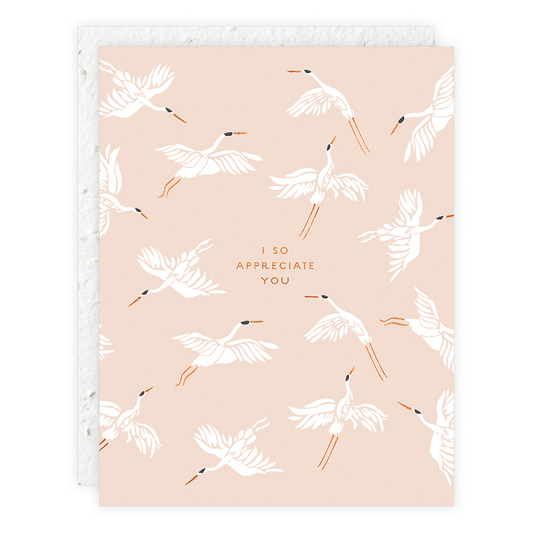 Cranes - Thank You Greeting Card