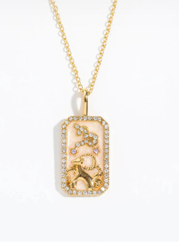 Capricorn Astrological Zodiac Necklace - Tarot Card Collection