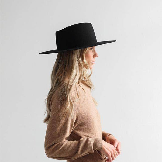 Wide Brim Triangle Crown Felt Hat - SAUVAGE ZSA™