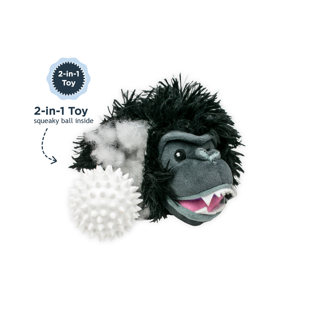 Yeti 2-in-1 Fetch Ball Eco Dog Toy