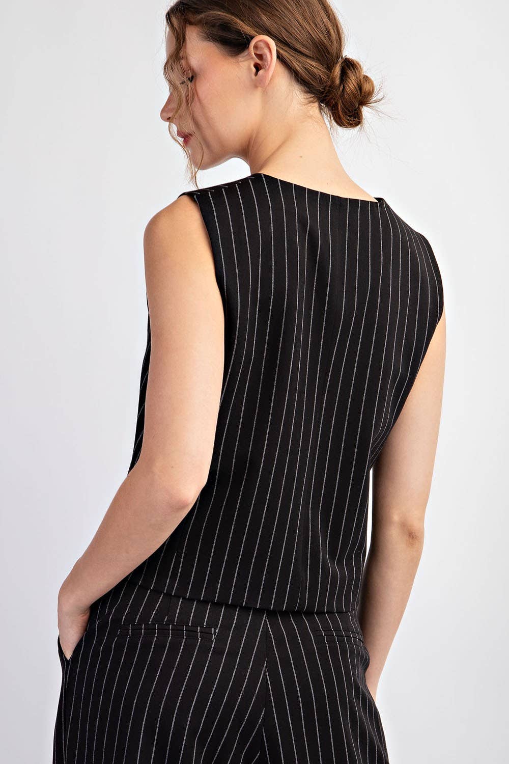 Pinstripe Tailored Vest