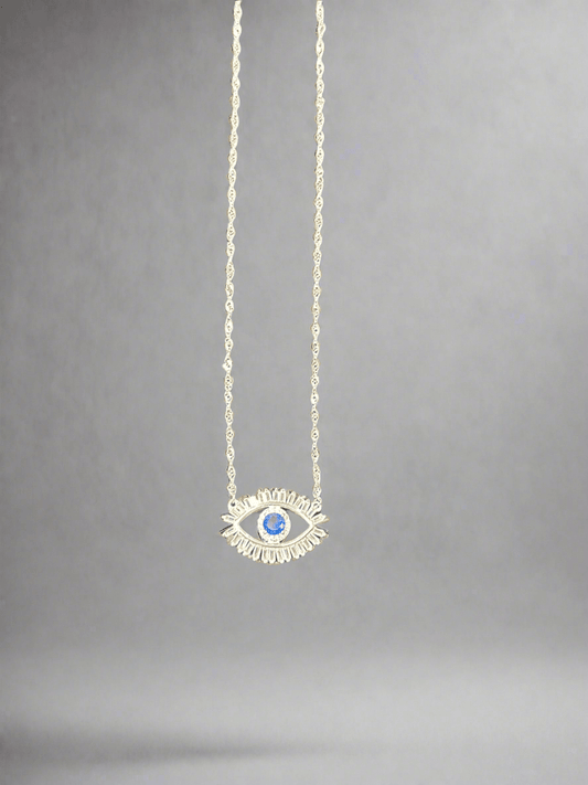 Sterling Silver Crystal Eye Necklace - SAUVAGE ZSA™